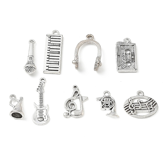 Tibetan Style Alloy Pendants, Music Theme Charms