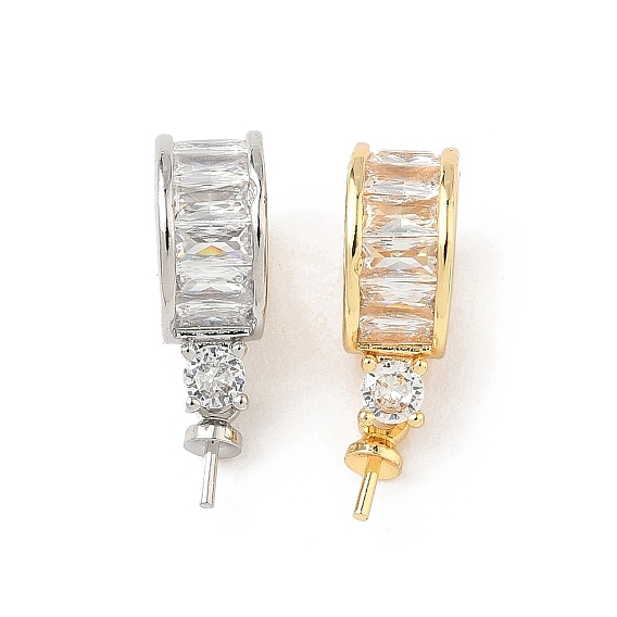 Латунные серьги-кольца из циркония, плоско-круглые, без кадмия и без свинца, стойки покрытие, долговечный