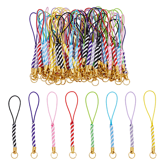 80шт 8 цвета плетеный нейлоновый шнур мобильные ремни