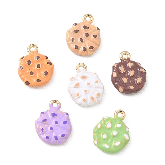 Подвески из эмали и сплава, подвески из печенья, золотые