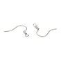 316 Surgical Stainless Steel Earring Hooks, with Horizontal Loop, Ear Wire
