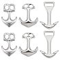 6 шт. 3 стили 304 застежки-крючки из нержавеющей стали, якорь