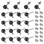 20Pcs 304 Stainless Steel Ball Stud Earring Findings, with Loop, 20Pcs Iron Ear Nuts