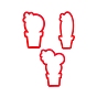 PP Plastic Cookie Cutter Set, Biscuit Fondant Cutters, Cactus-shaped