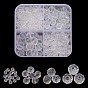4 Style Electroplate Glass Beads Strands, Half Rainbow Plated, Faceted, Rondelle