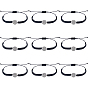10 Bracelets à maillons en alliage ajustables (pièces), Bracelets tressés en cordon ciré pour hommes et femmes, plat et circulaire avec Saint Benoit