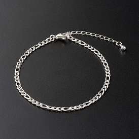 304 Stainless Steel Figaro Chain Bracelets
