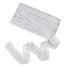 13m металлизированная кружевная отделка, с блестка, для шитья украшения