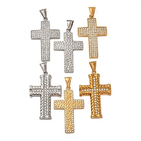 304 подвески из нержавеющей стали, со стразами, крест очарование