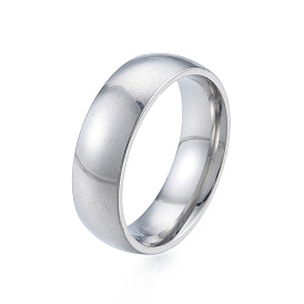 201 Stainless Steel Plain Band Finger Ring for Women