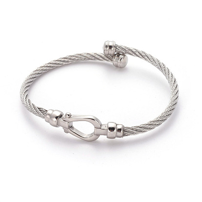 304 Stainless Steel Cuff Bangles, Torque Bangles