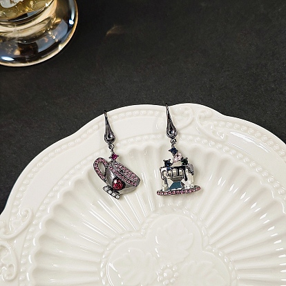 Серьги с подвесками из сплава для женщин, чай и пирожные