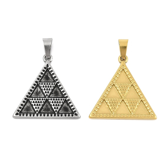 Ионное покрытие (ip) 304 подвески из нержавеющей стали, треугольный шарм