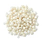 10Pcs Natural Cultured Freshwater Pearl Pendants, with Brass Findings and 304 Stainless Steel Jump Rings