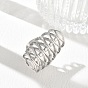 304 Stainless Steel Finger Rings, Horse Eye, Long-Lasting Plated