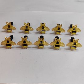Clips de rejilla de ventilación de coche de resina opaca de abeja, lindo adorno interior automotriz, con hierro de ferromanganeso magnético y clip de plástico