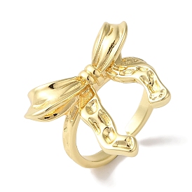 Bowknot Brass Open Cuff Rings for Women