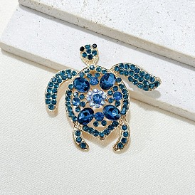 Tortoise Alloy Rhinestone Brooches for Backpack Clothes