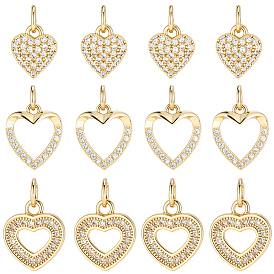 Долговечные латунные микропрофили кубические циркониевые прелести, полые сердца