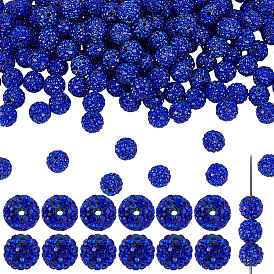 200 бусины для дискотечного шара из паве., Бусины со стразами, полимерная глина , класс А, круглые
