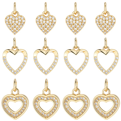 Долговечные латунные микропрофили кубические циркониевые прелести, полые сердца