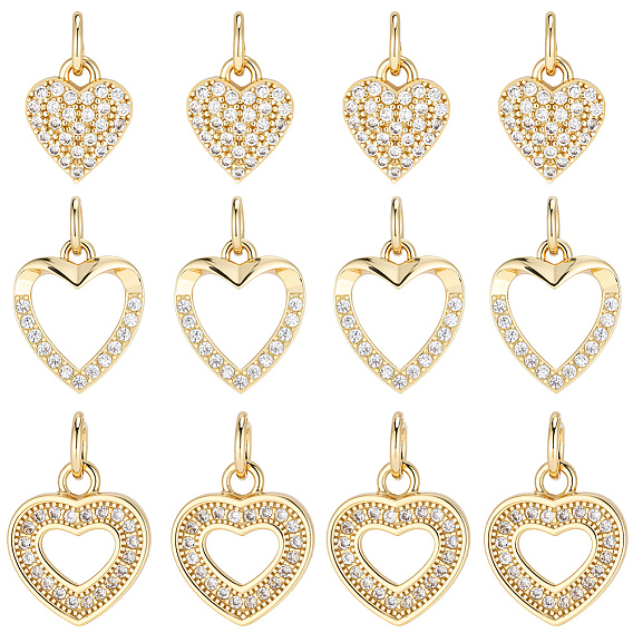 Долговечные латунные микропрофили кубические циркониевые прелести, полые сердца