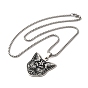 304 Stainless Steel Pendant Necklaces, Cat