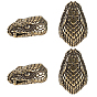 4pcs perles en laiton, pour edc couteau chaîne pendentif parachute chaîne outil, serpent