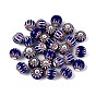 Handgemachte Millefiori Glas runde Perlen, Chevron-Perlen, einzelne Blumen-Design