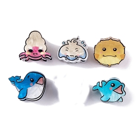 Lindas mini pinzas para el cabello con garra acrílica de animal marino, accesorios para el cabello para niñas