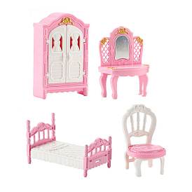 Wooden Miniature Mini Bathroom Furniture, for Dollhouse Props Decoration Accessories