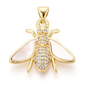 Латунные микропаве прозрачные подвески с фианитом, без кадмия и без свинца, с оболочкой, моль