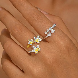 Set mit offenen Manschettenringen aus einer Legierung, Blume