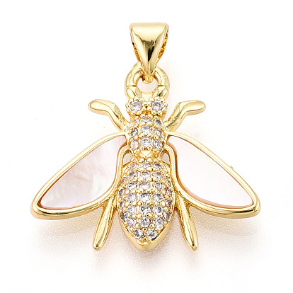 Латунные микропаве прозрачные подвески с фианитом, без кадмия и без свинца, с оболочкой, моль