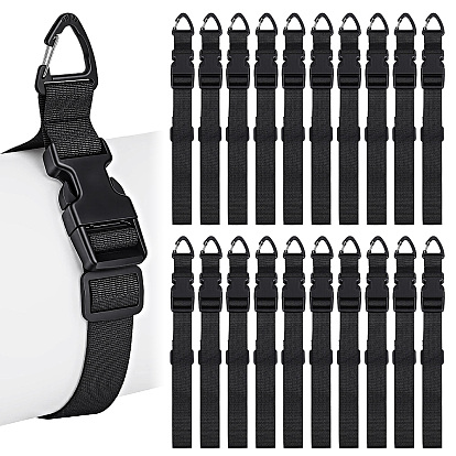Organizador de cables de extensión ajustables de nailon con clips triangulares.