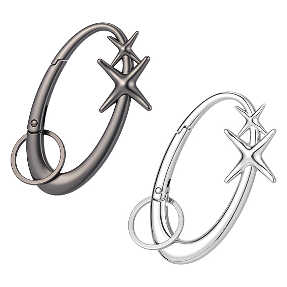 2шт 2 цвета сплава пружинные затворные кольца