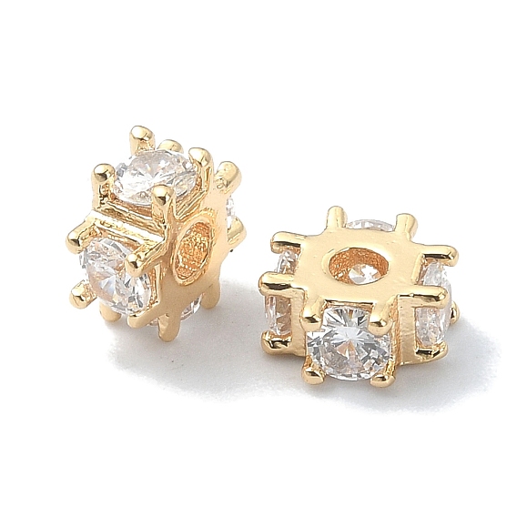 Латунные бусины, без кадмия, без никеля и без свинца, со стеклом, колонка