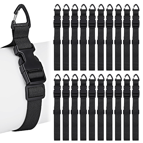 Organizador de cables de extensión ajustables de nailon con clips triangulares.