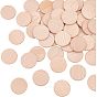 50шт. необработанные кабошоны из натурального бука, плоско-круглые