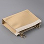 PU Leather Bag Organizer Insert, Handbag & Tote Shaper, with Zinc Alloy Spring Gate Ring, Rectangle
