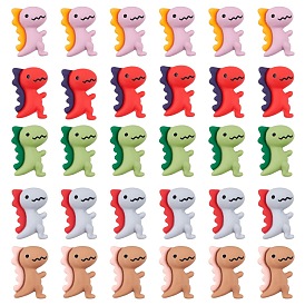 50 piezas 5 colores cabujón de resina de dinosaurio, para accesorios para el cabello diy