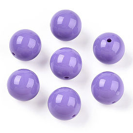 Твердые коренастый жевательная резинка акриловые бусины, круглые