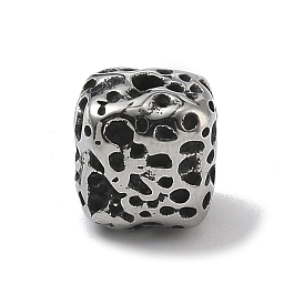 304 из нержавеющей стали бусы, куб с лавовым узором