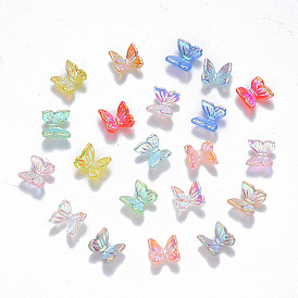 Кабошоны из смолы, ногтей декоративные аксессуары, с покрытием AB цвета, 3 d бабочка