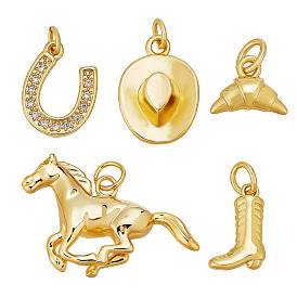 10 шт 5 стили латунные подвески