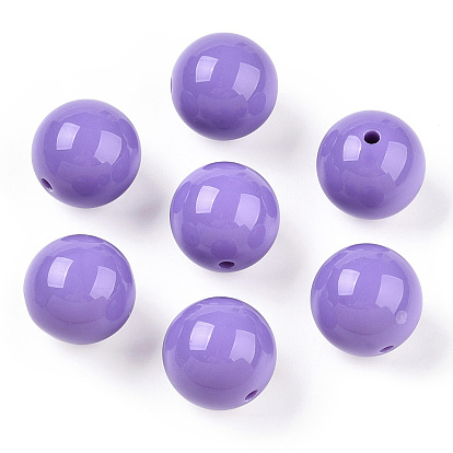 Твердые коренастый жевательная резинка акриловые бусины, круглые