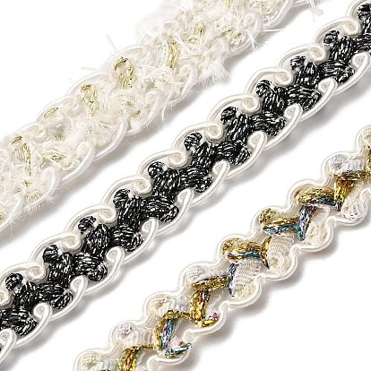 Филигранная кружевная отделка из полиэстера, волнистая обрезка для украшения домашнего текстиля