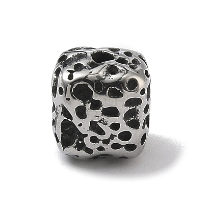 304 из нержавеющей стали бусы, куб с лавовым узором