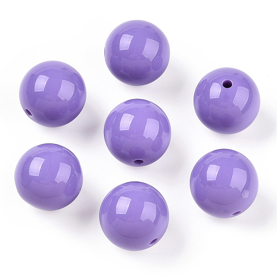 Твердые коренастый жевательная резинка акриловые бусины, круглые