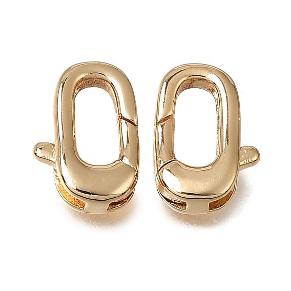 Brass Spring Gate Rings, Oval, Nickel Free
